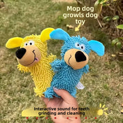 Perro azul tipo fregona