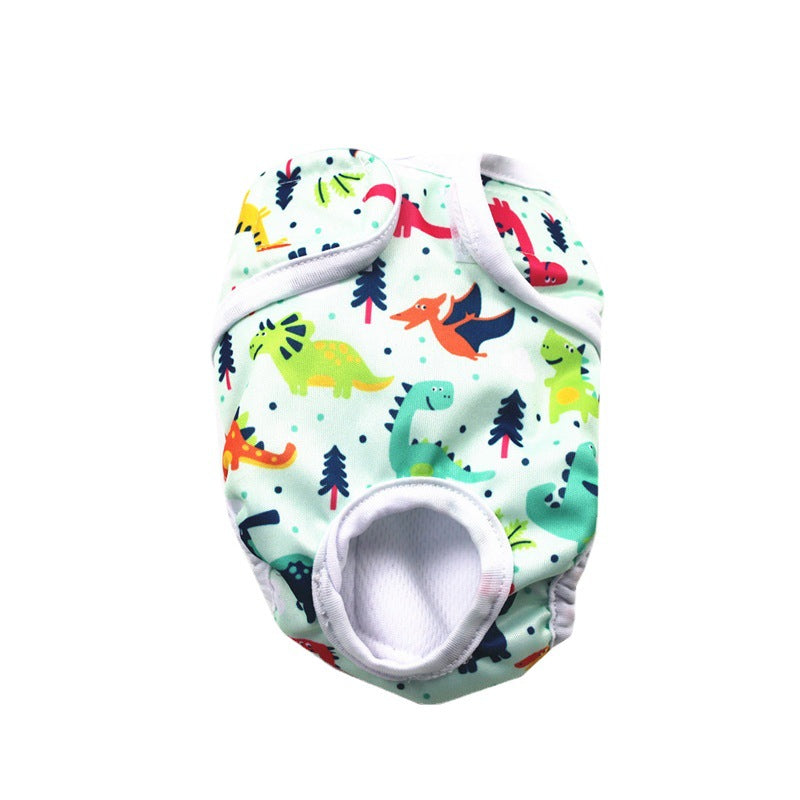 Cartoon Print Dog Menstrual Pants for Female Pets