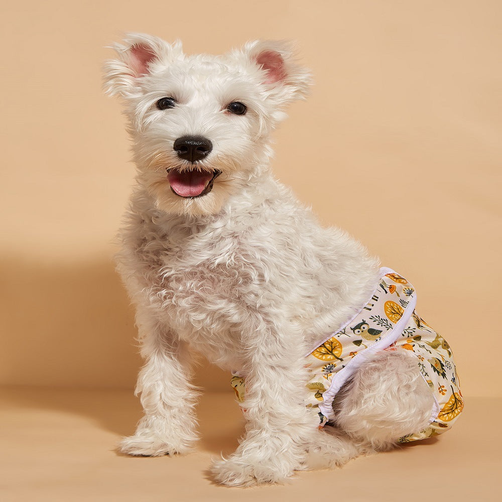 Cartoon Print Dog Menstrual Pants for Female Pets