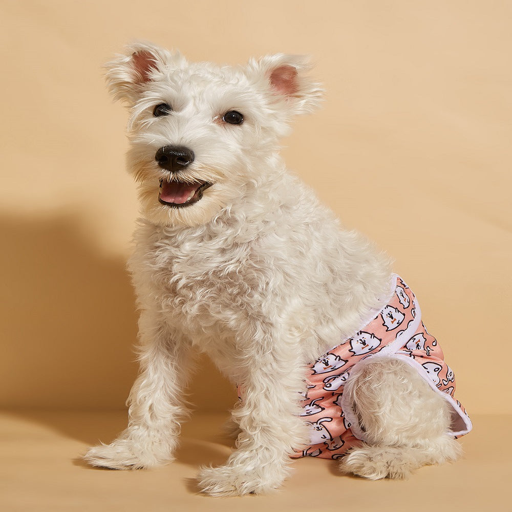 Cartoon Print Dog Menstrual Pants for Female Pets