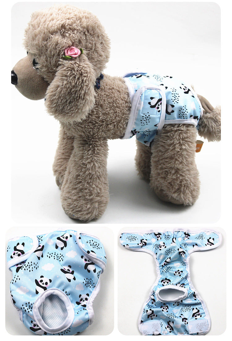 Cartoon Print Dog Menstrual Pants for Female Pets