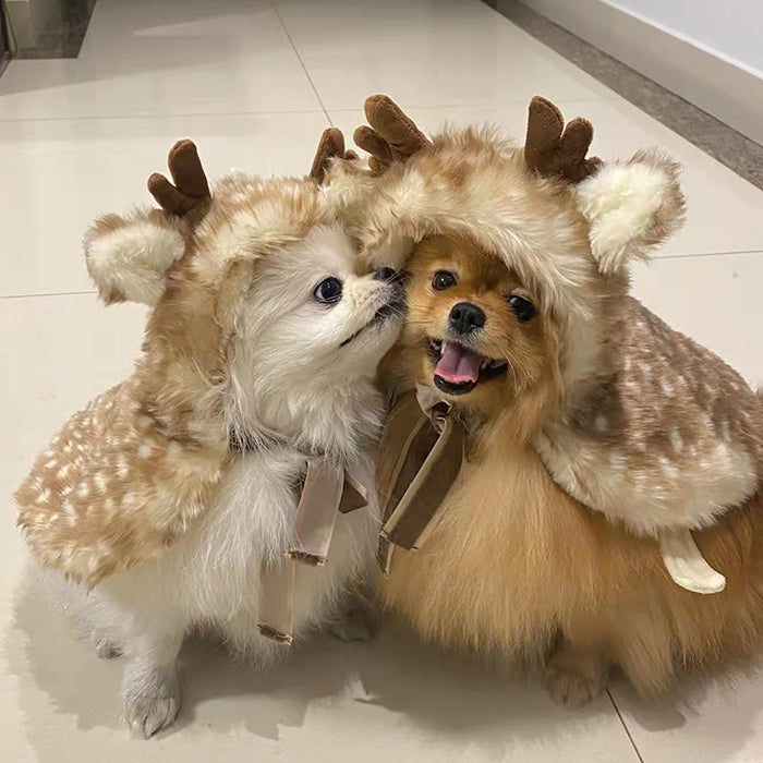 Disfraz navideño de alce para mascotas