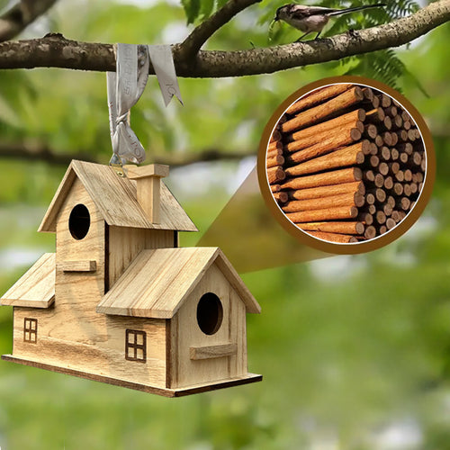 Casita nido de madera para pájaros