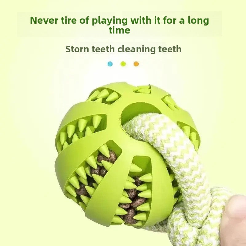 Tug-of-war food leak ball dog toy