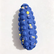 Pelota mordedora azul con forma de mazorca